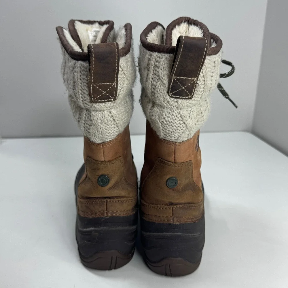 The North Face Shellista Lace Luxe W 9 Brown Knit Winter Snow Boots Waterproof